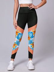 Floral Print Yoga Pants Quick Drying Activewear