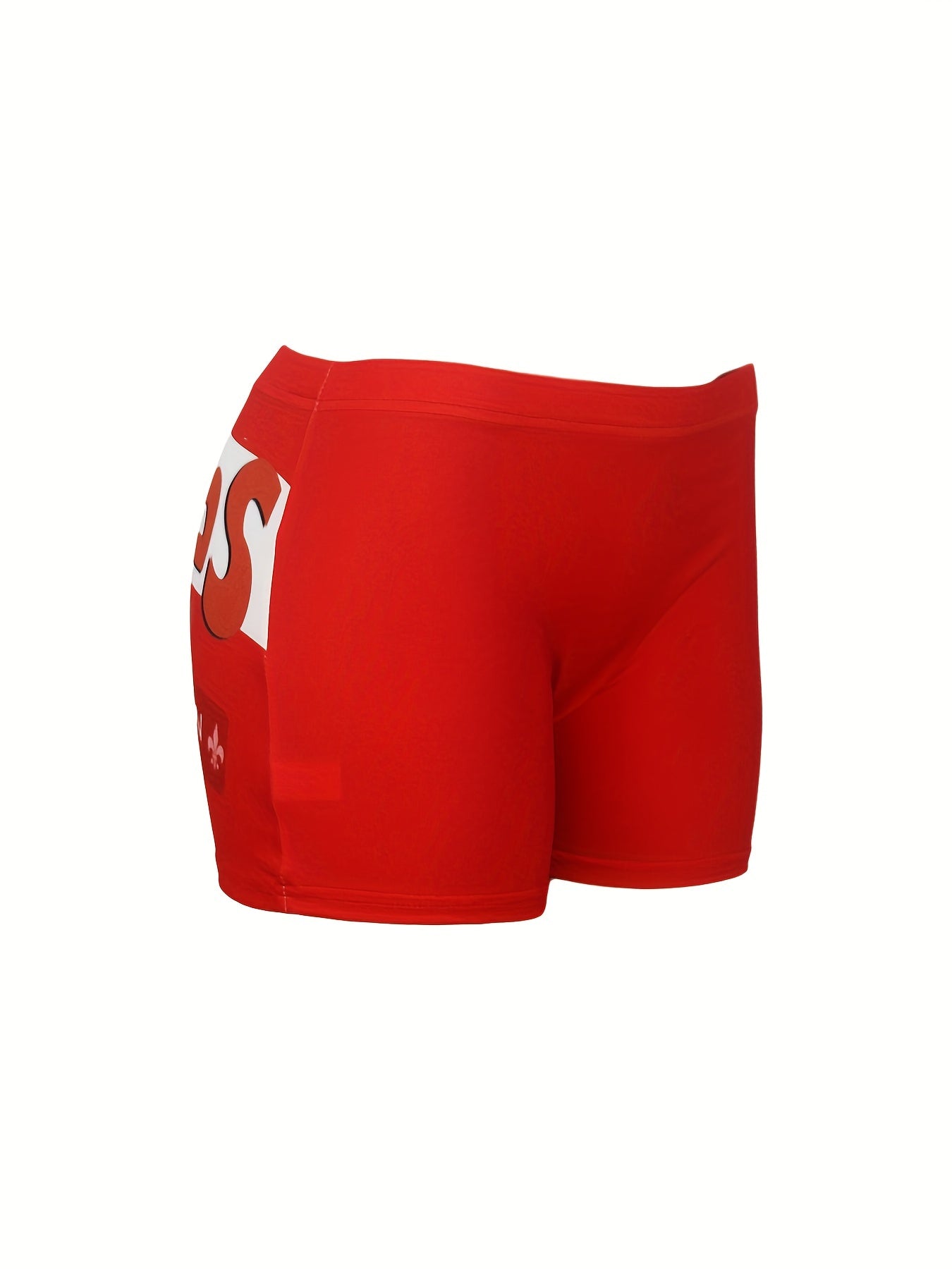Colorblock Letter Print Skinny Yoga Shorts for Women
