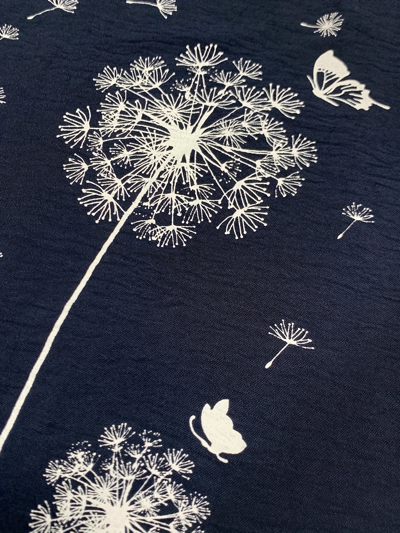 Dandelion & Butterfly Print Pants Casual Loose Elastic Waist Pants