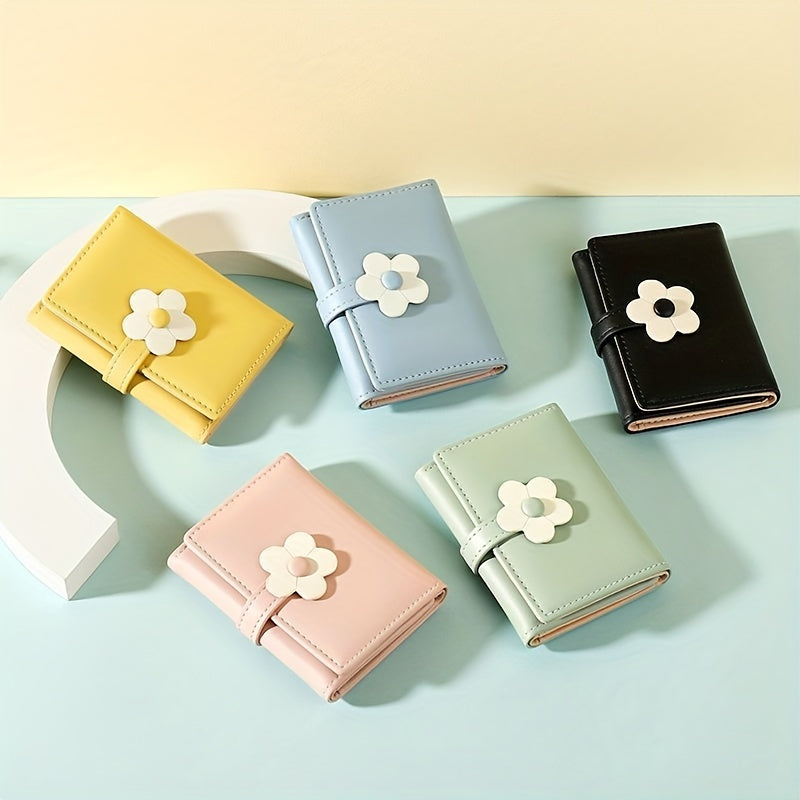 Kids Cartoon Flower Wallet Colorful Short Coin Purse