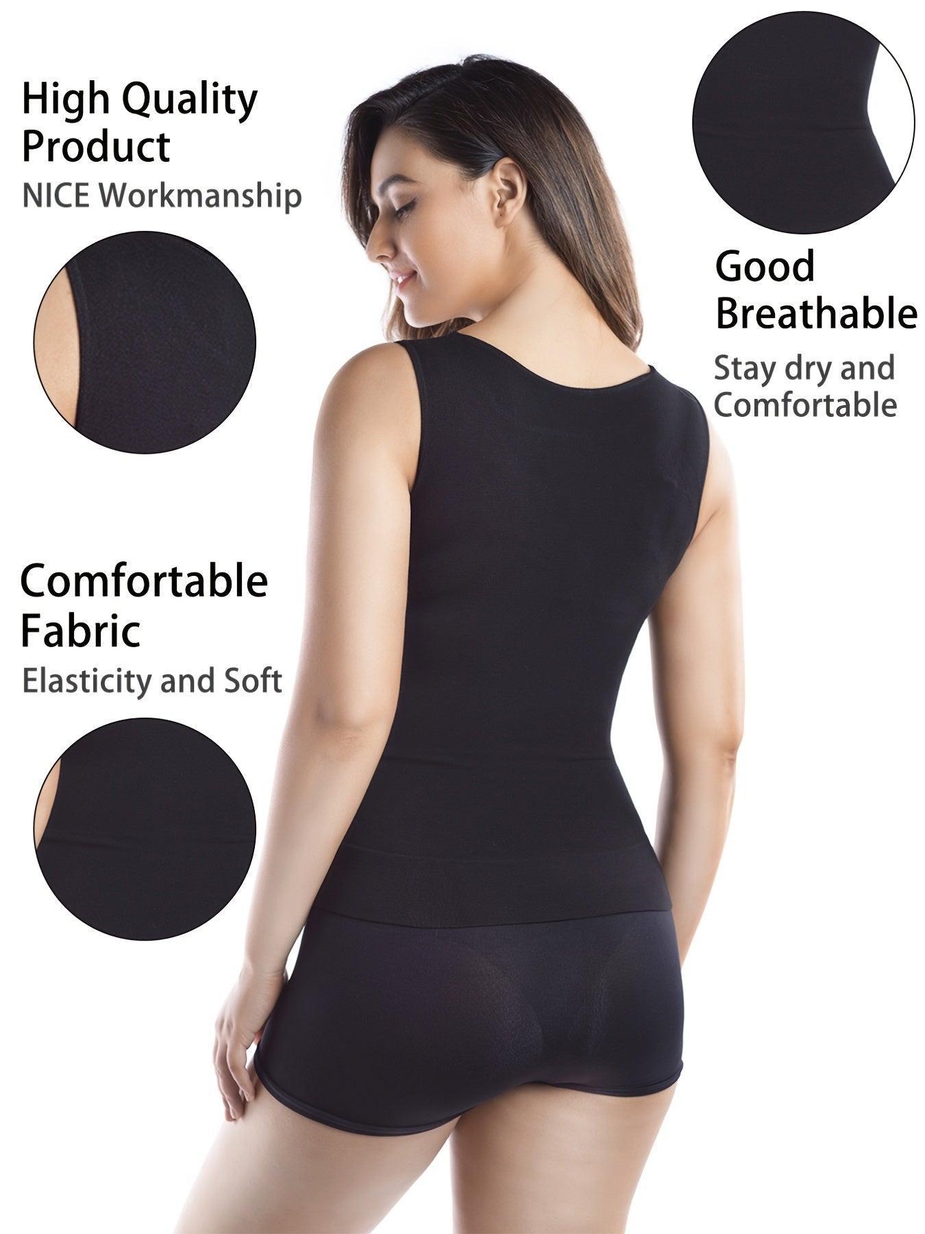 Contrast Mesh Shaping Tank Tops for Women