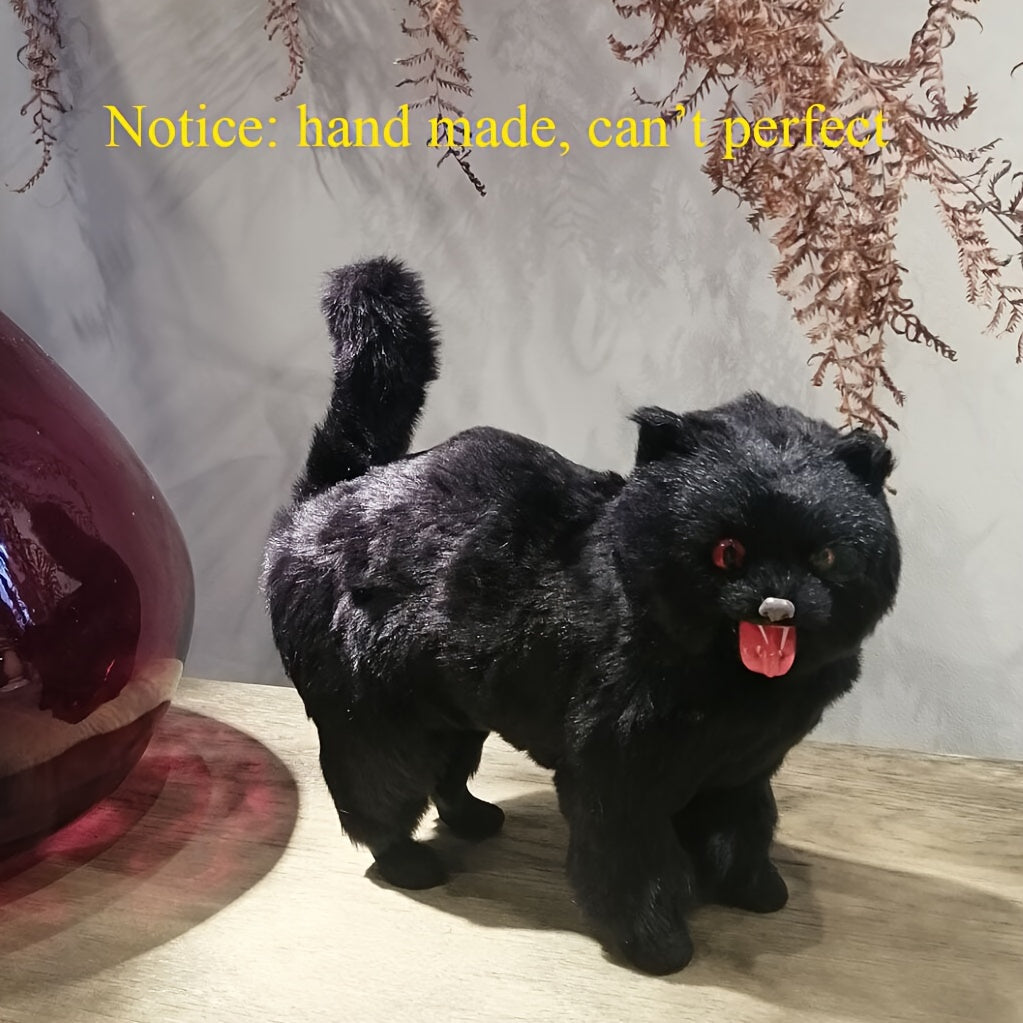 Realistic Demon Cat Halloween Decoration