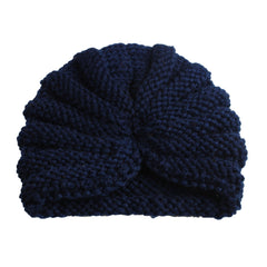 Baby Head Wrap Beanie Knit Hat Soft Warm Turban Cap for Toddler