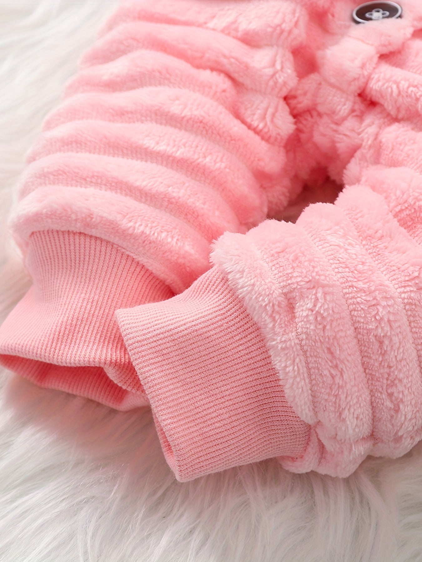 Baby Girl Hooded Warm Jumpsuit with Ears