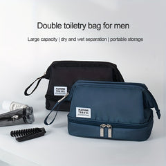 Double Layer Travel Toiletry Bag Portable Makeup Pouch Organizer