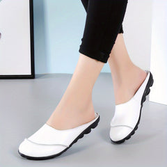 Women's Closed Toe Flat Mules Slip On Slippers