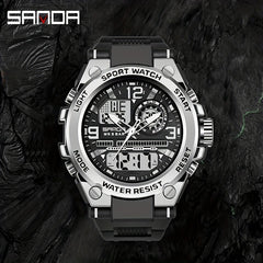 Sanda Waterproof Diving Men's Watch Sports Digital Multifunctional Watch