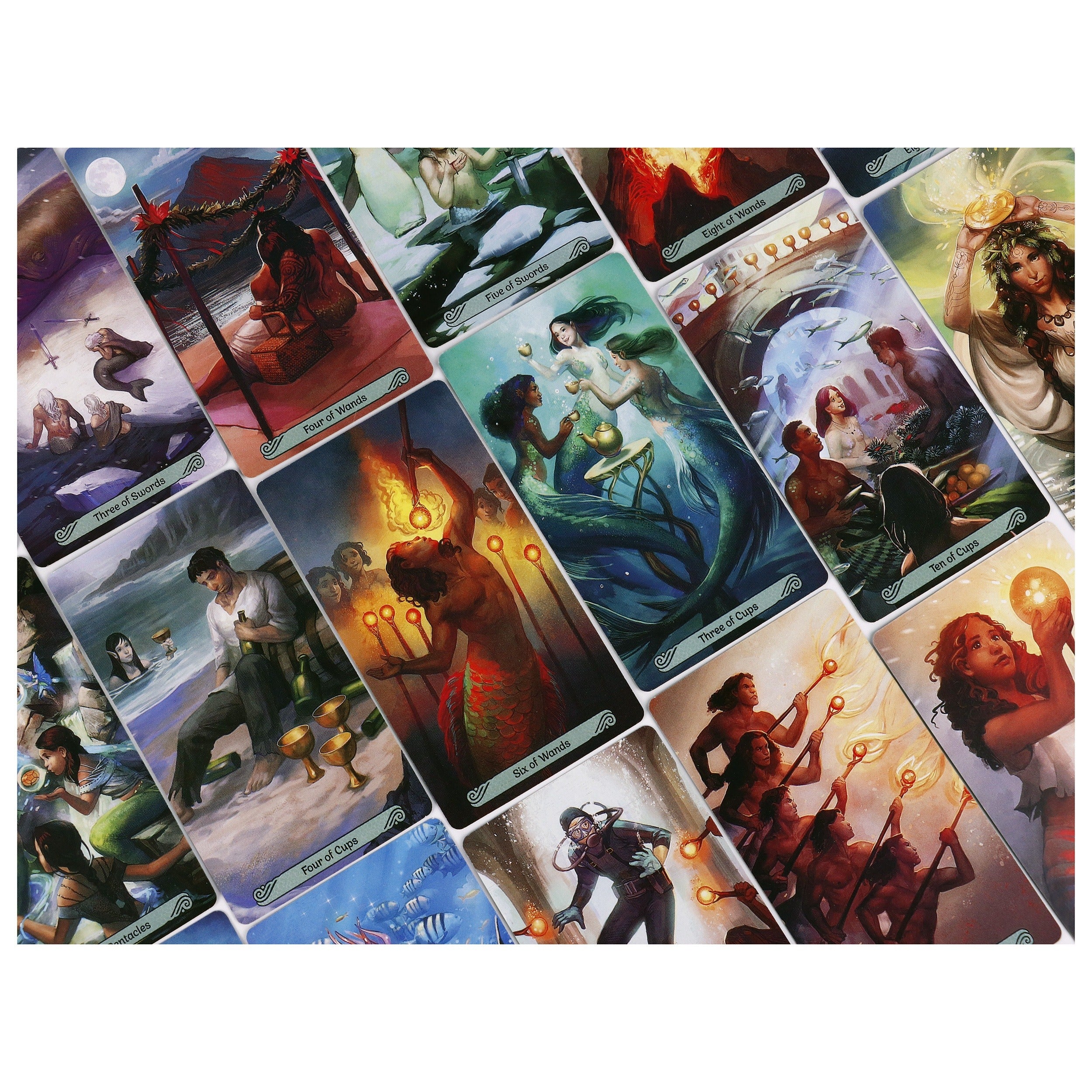Mermaid Tarot Deck Fortune Telling Cards for Family Gatherings