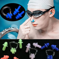 Waterproof Swimming Nose Clip & Earplugs Set Soft Silicone Unisex Diving