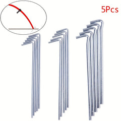 5pcs Heavy Duty Stainless Steel Tent Stakes Ground Nail