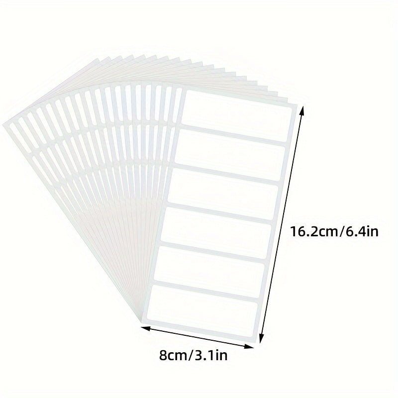 120 Blank Synthetic Paper Self-Adhesive Labels 3x1 Inch