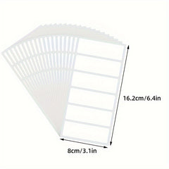 120 Blank Synthetic Paper Self-Adhesive Labels 3x1 Inch