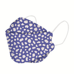 50pcs KF94 Mask Solid Disposable Floral Print Face Masks Causal Outdoor Dustproo