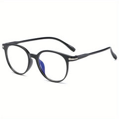 Light Blocking Glasses Jelly Round Frame Clear Lens Computer Glasses