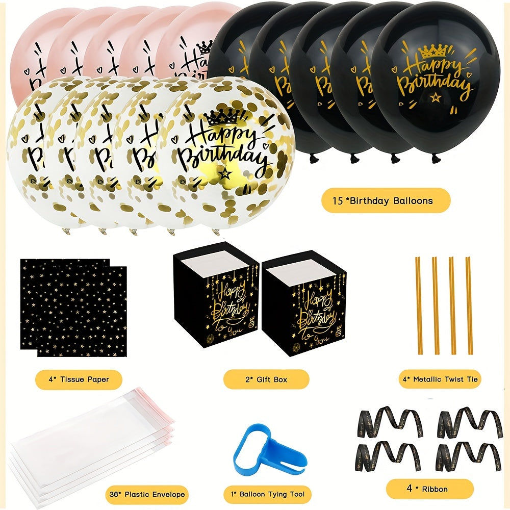 Cash Balloon Draw Money Box Happy Birthday Party Supplies