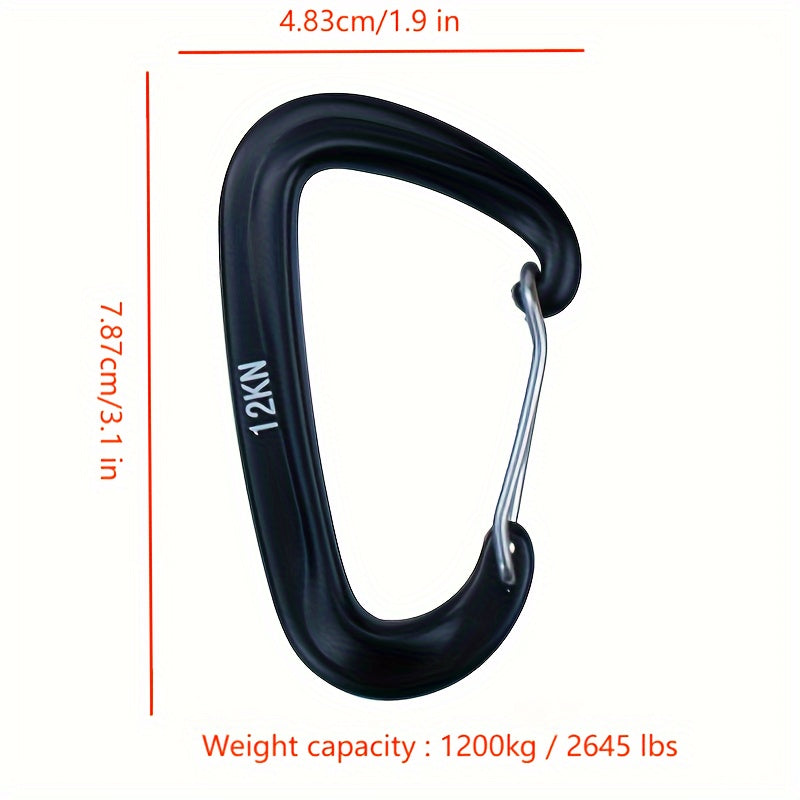 12 KN Stainless Steel Spring Carabiner Multifunctional Hammock Hook