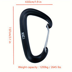 12 KN Stainless Steel Spring Carabiner Multifunctional Hammock Hook