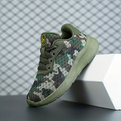 Boys Camo Sneakers Breathable Lightweight Lace Up Outdoors