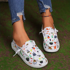 Halloween Ghost Pattern Skate Shoes Soft Comfortable Canvas Sneakers