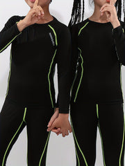 Boys Long Sleeve Sports Top Quick Drying Basketball Football Fitness Training