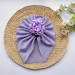 Baby Girls Flower Decor Turban Soft Hair Wrap Headband