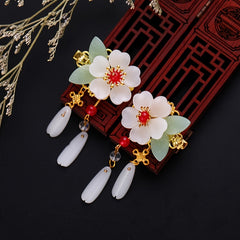 Ancient Hanfu Hair Clips Chinese Style Flower Tassel Hair