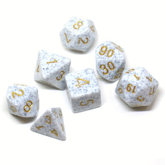 7pcs Stone Style Dice Board Game Dice Polyhedral RPG Dice