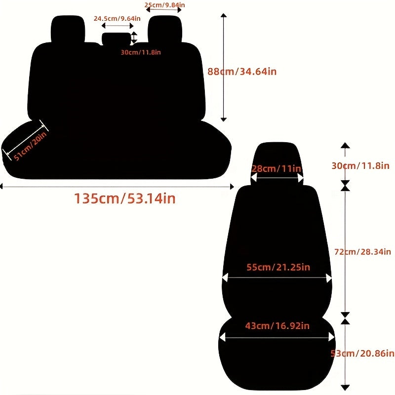 All Inclusive Car Seat Cover Set - Fits 98% of Cars, SUVs, Off-road Trucks