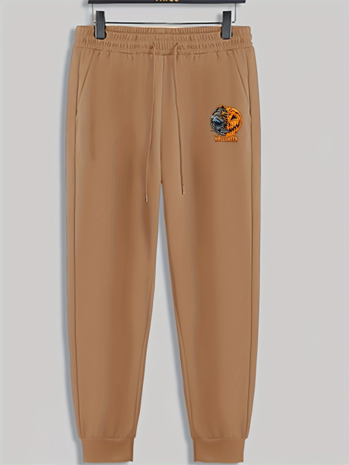 Skull Pattern Men's Drawstring Sweatpants Pocket Casual Comfy Jogger Pants