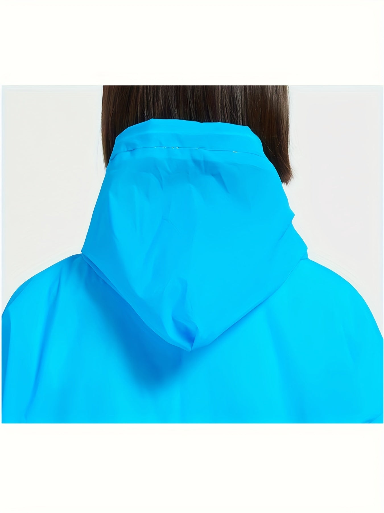 Thick PVC Waterproof Rain Pancho Hooded Raincoat