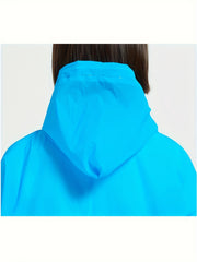 Thick PVC Waterproof Rain Pancho Hooded Raincoat
