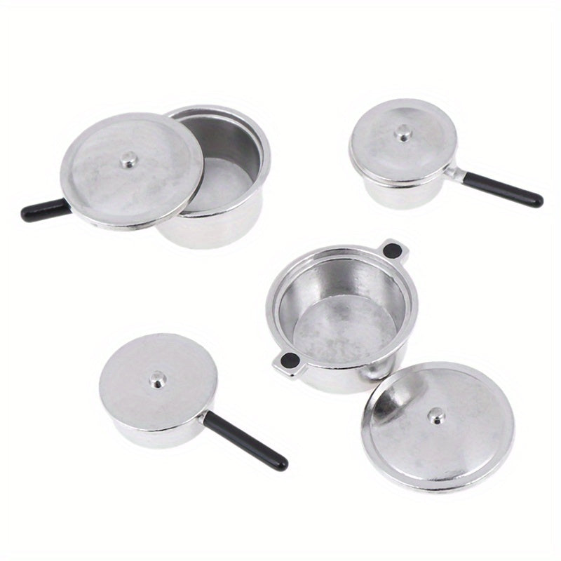 4pcs Set 1 12 Mini Metal Pot Set Toy House Kitchen Furniture