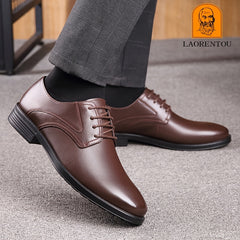 LAORENTOU Men's Leather Formal Derby Lace Up Dress Shoes