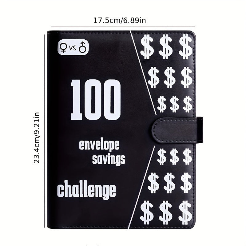 100 Envelope Challenge Binder Couple 100 Days Money Saving Journal