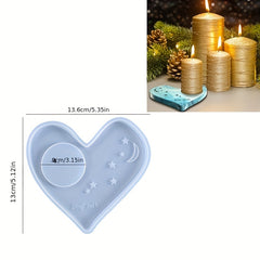 Heart Shape Coaster Silicone Mold Candle Holder