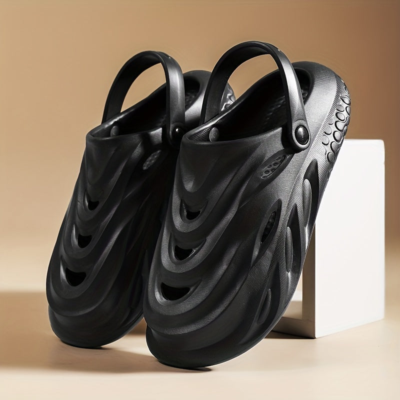 Men's Slip On Platform Clogs Unisex Outdoor Hollow Out Beach Sandals
