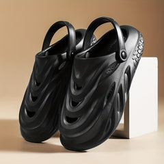 Men's Slip On Platform Clogs Unisex Outdoor Hollow Out Beach Sandals