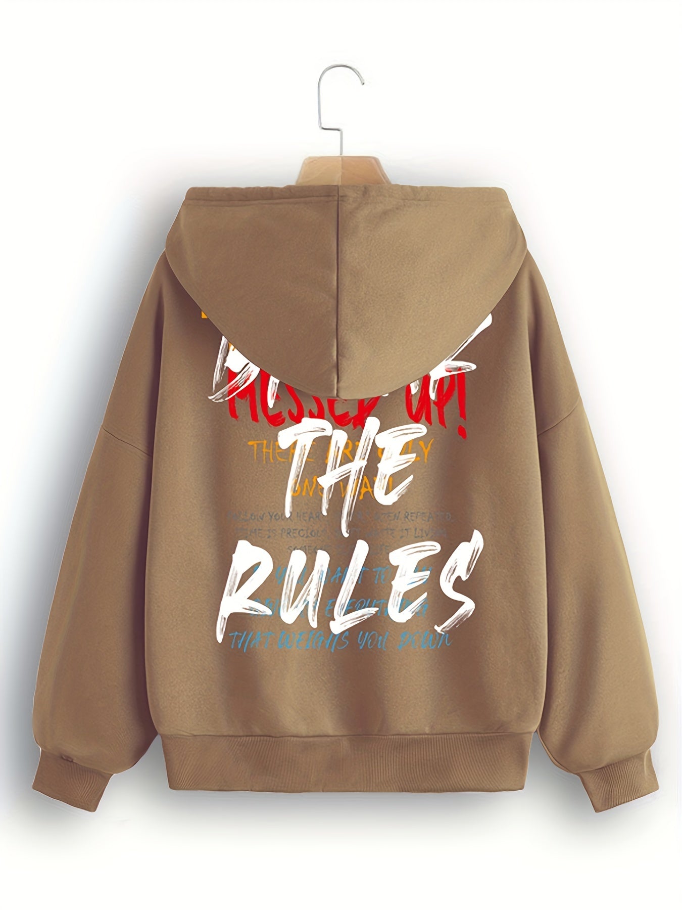Solid Hoodies Zip-Up Sweatshirt with Pockets