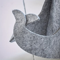 Whale Felt Storage Basket for Sundries, Snacks & Toys