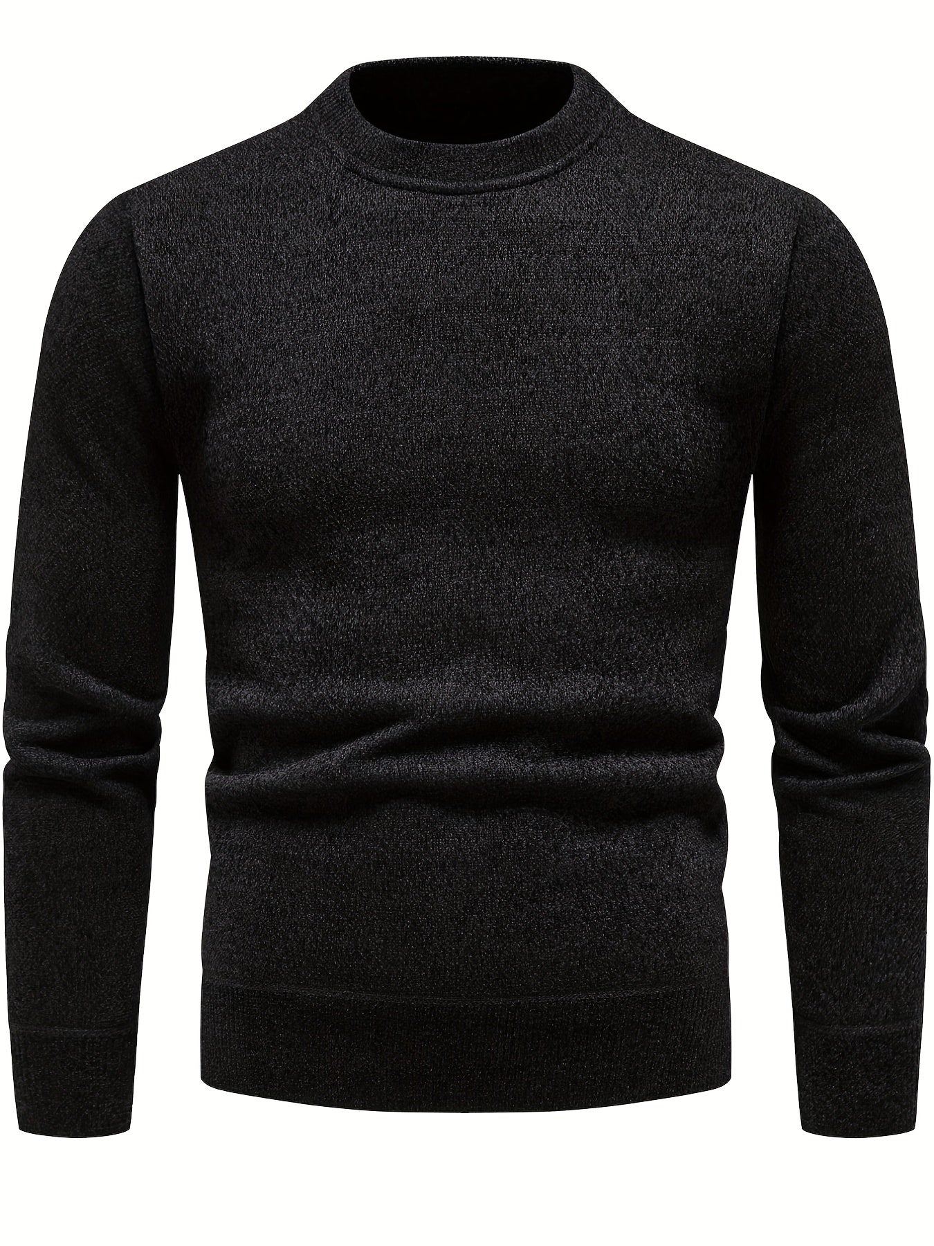 Men's Solid Sweater Pullover Jumper for Spring Fall