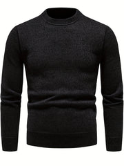 Men's Solid Sweater Pullover Jumper for Spring Fall