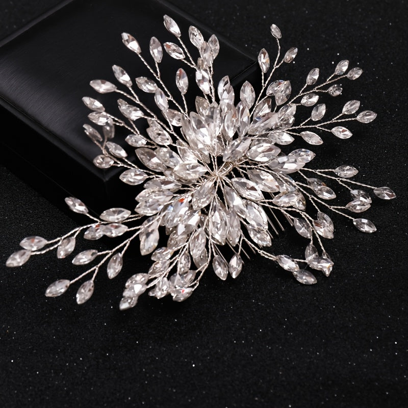 Rhinestone Wedding Bridal Hair Comb Clip for Women