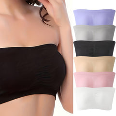 6pcs Seamless Bandeau Bras Soft Stretch Everyday Bra Women's Lingerie