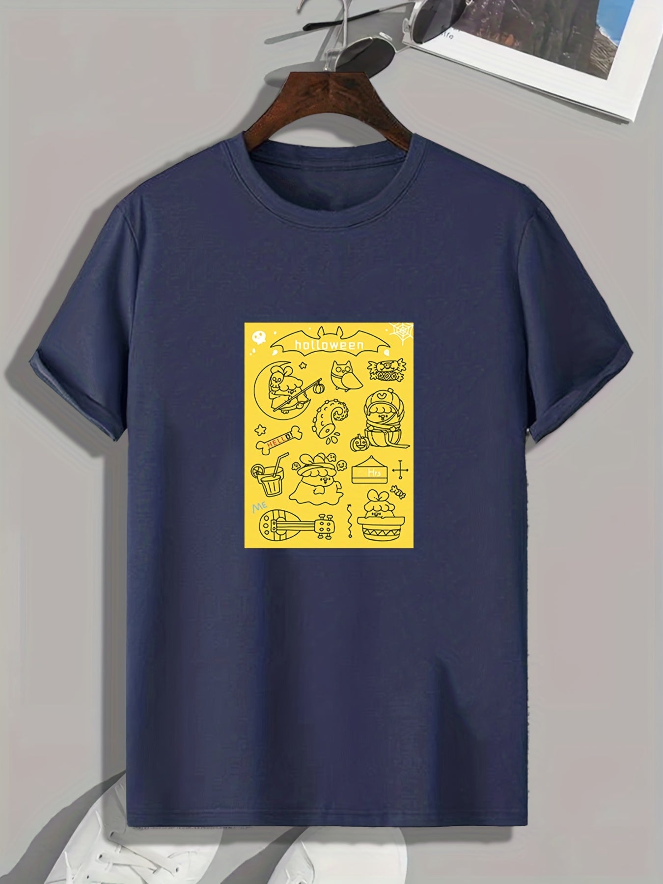 Men's Halloween Style Pattern T shirt Active Tee