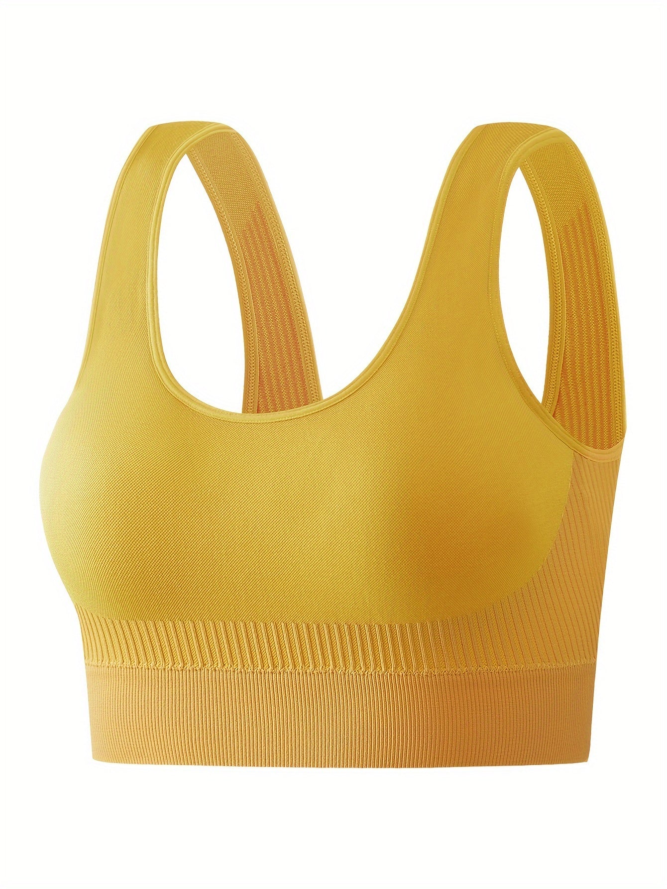 Women's Striped Sports Bra Full Coverage Workout Bra