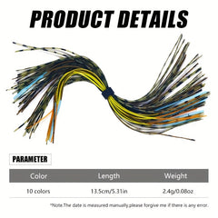 500 Silicone Fishing Line Skirts + 13 Rubber Wires for DIY Lures Bundle