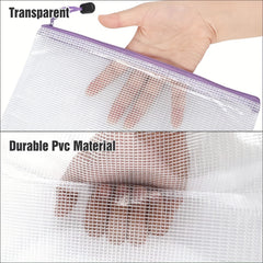 30 Mesh Zipper Pockets for Cross Stitch and Organized Storage