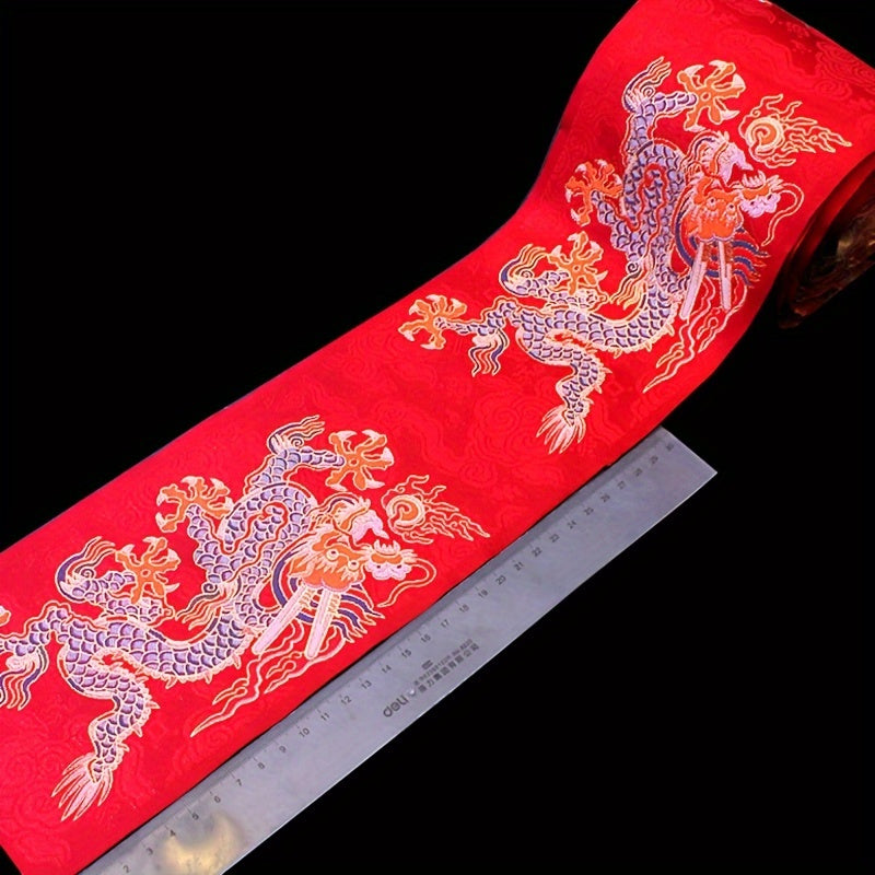 Cloud Bottom Lace Dragon Pattern Jacquard Fabric Ethnic Style Accessories