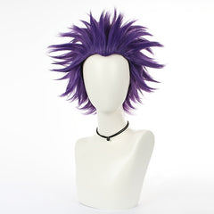 Men's Purple Anime Cosplay Wig Short Hair Costume Halloween Xmas Synthetic