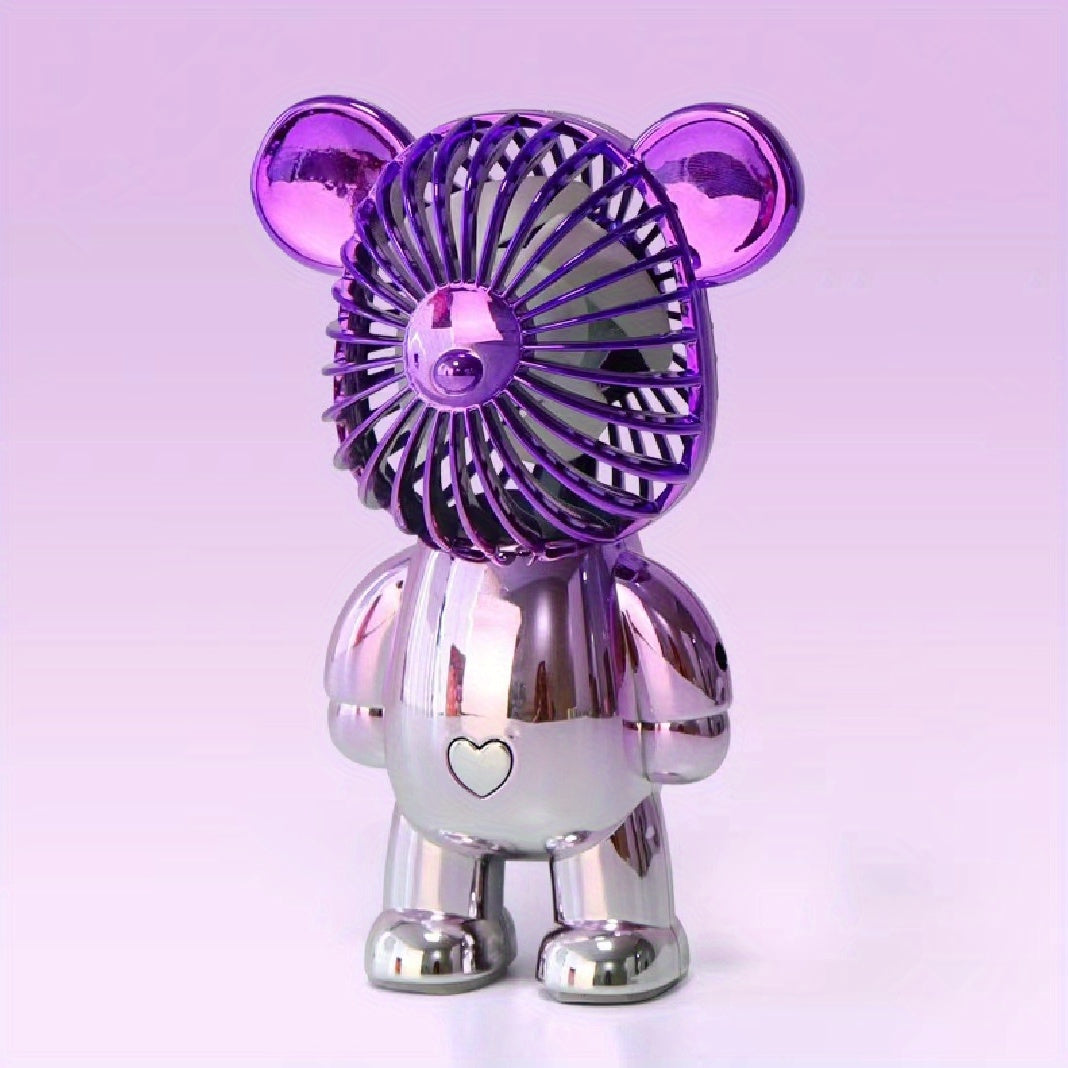 Bear Portable Fan Ultra Quiet Strong Wind 3 Speed Adjustable USB Powered Fan
